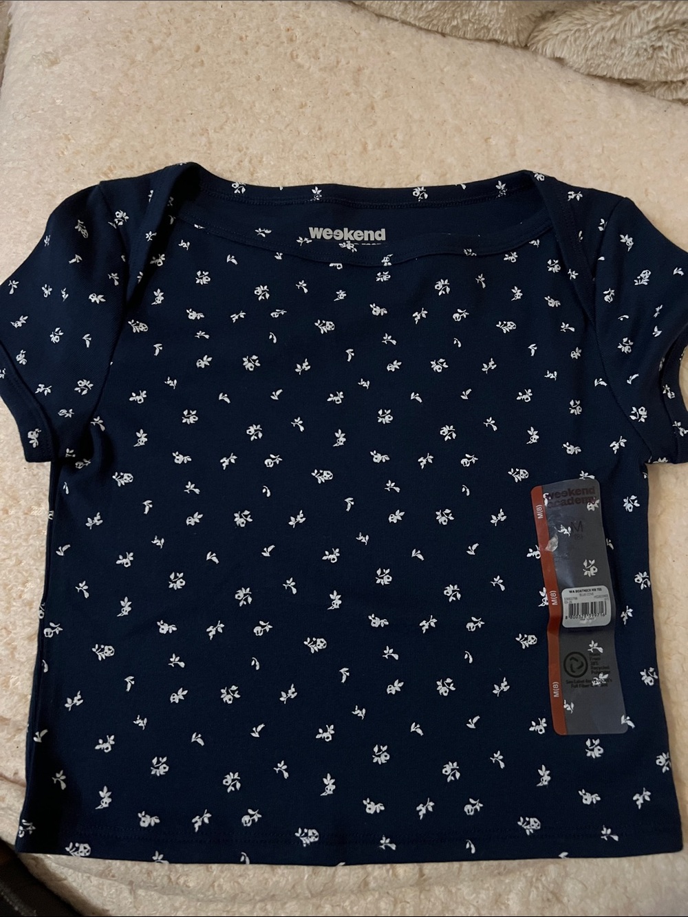 Weekend Navy Floral Short Sleeve Tee